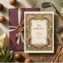 Aniversário de 50 anos Par-Tee Art Nouveau Elegant