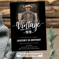 Aniversário de 50 anos Vintage