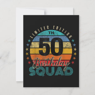 Convite Aniversário de 50 Anos Vintage