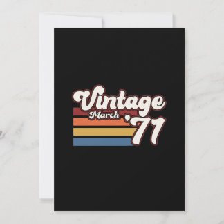 Convite Aniversário de 50 anos Vintage 1971 Março