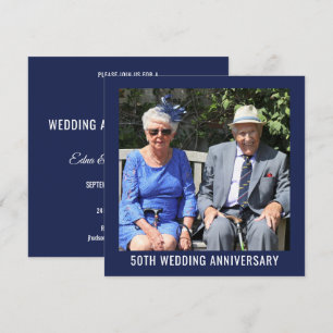 Convite Aniversário de 50 Fotos de Casamento