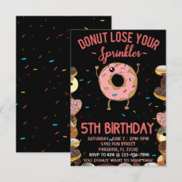Convite Aniversário de 5 anos Donut Não Perca Seus Confeit