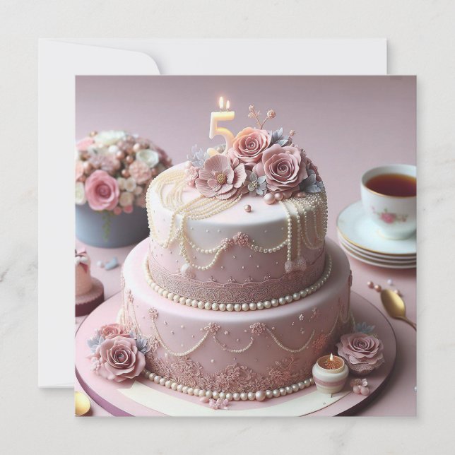 CONVITE ANIVERSÁRIO DE 5 SOFISTICADO (Frente)