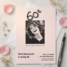 Aniversário de 60 anos com foto moderna e engraçad