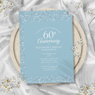Convite Aniversário de 60 anos de Casamento Diamante Coraç