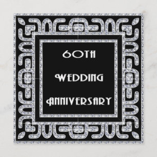 Convite Aniversário de 60 anos de casamento do Jubileu de
