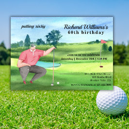 Convite Aniversário de 60 anos de golfe masculino