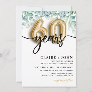 Convite Aniversário de 60 Anos de Verdejante Eucalipto