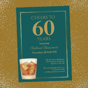 Convite Aniversário de 60 anos do Homem Clássico em Verde