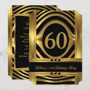 Convite Aniversário de 60 anos do homem Metal Dourado Olha