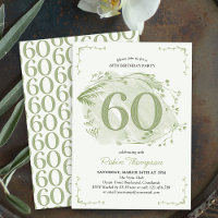 Aniversário de 60 anos Green Dainty Wildflower Núm