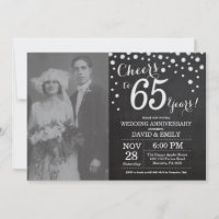 Aniversário de 65 anos de Casamento Quadro Negro P