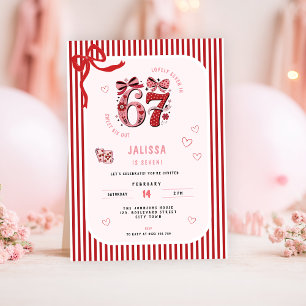 Convite Aniversário de 6 7 anos para meninas, 7º aniversár