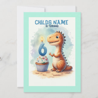 Convite Aniversário de 6 anos do Dino