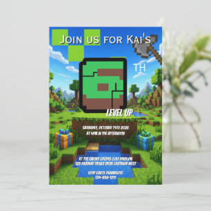 Convite Aniversário de 6 anos do Pixelated Gamer Green Lev