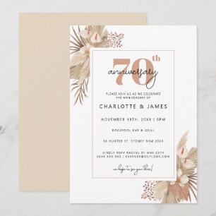 Convite Aniversário de 70 anos de casamento Boho Pampass G