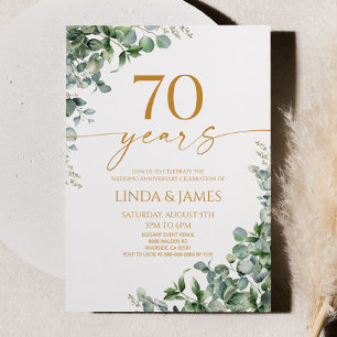 Convite Aniversário de 70 anos de casamento em Eucalipto V