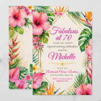 Aniversário de 70 anos Fabuloso Luau Havaiano Flor
