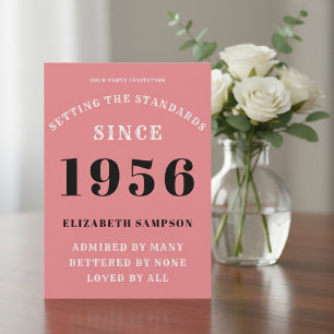 Convite Aniversário de 70 anos Personalizado 1956 Adicione