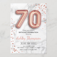 Aniversário de 70 - Efeito Marble dos Balões Doura