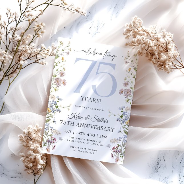 Convite Aniversário de 75 anos da Wildflower (Criador carregado)
