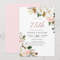 Aniversário de 75 anos de casamento com Flores Ros