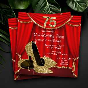 Convite Aniversário de 75 anos de mulher
