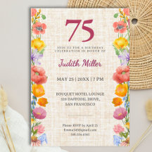 Aniversário de 75 anos Elegante 75 Anos Festa no J