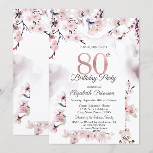 Convite Aniversário de 80 anos da Cherry Blossom