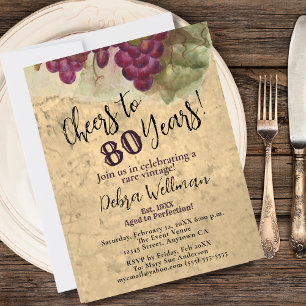 Convite Aniversário de 80 anos do Vinhedo   Parabéns a 80 