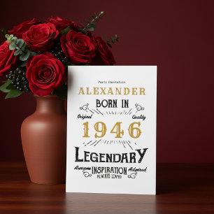 Convite Aniversário de 80 anos Nascido em 1946 Ouro Branco