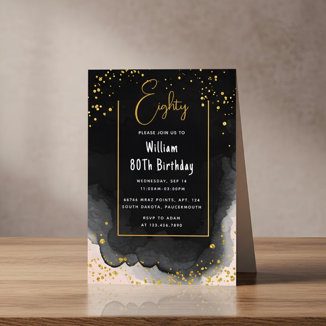 Convite Aniversário de 80 de Bicicleta Feliz e Humor Adult (Criador carregado)