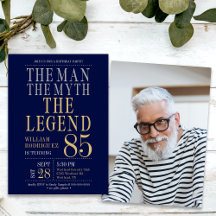 Aniversário de 85 anos O Homem O Mito A Lenda Foto