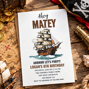 Convite Aniversário de 8 anos do Navio Pirata!