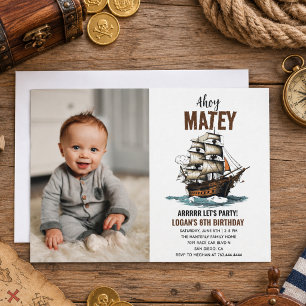 Convite Aniversário de 8 anos do Navio Pirata Ahoy!