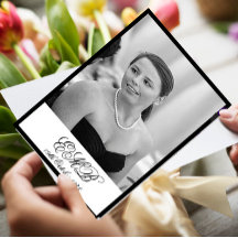 Aniversário de 90 Birthday Elegant Photo Monograma