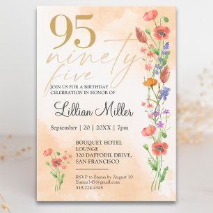 Convite Aniversário de 95 anos da Suave Flor Silvestre Par