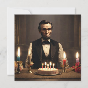 Convite aniversário de abraham lincolns
