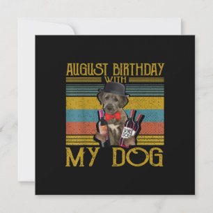 Convite Aniversário de Agosto com meu cão Irish Wolfhound