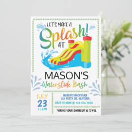 Convite Aniversário de água, o Vamos faz uma apresentação