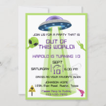 Aniversário de Alien Fora do Mundo Qualquer Idade