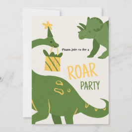 Convite Aniversário de Animais da Festa Roar