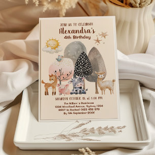 Convite Aniversário de Animais do Barnyard fazendas