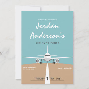 Convite Aniversário de avião
