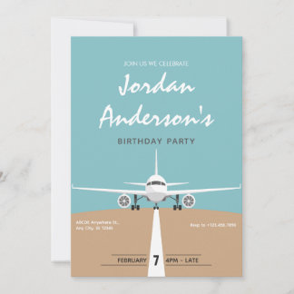 Convite Aniversário de avião
