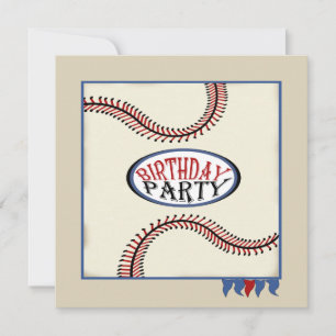 Convite Aniversário de Basebol em Casa