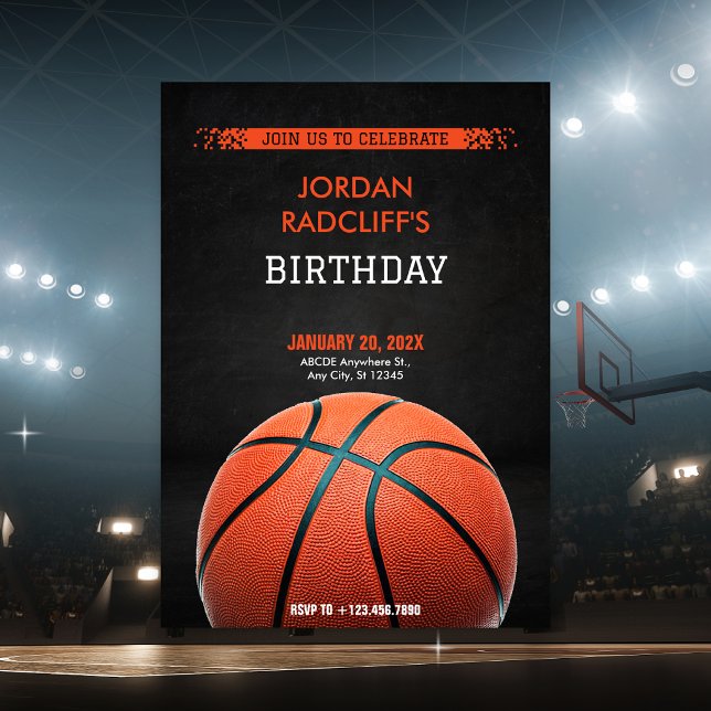 Convite Aniversário de Basquete (Criador carregado)
