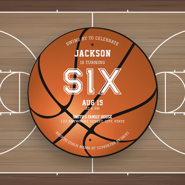 Convite Aniversário De Basquete Em Qualquer Idade (Criador carregado)