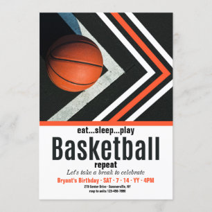 Convite Aniversário de Basquetebol