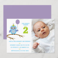 Aniversário de Bebê ou Menino Pequeno Coruja Fofa